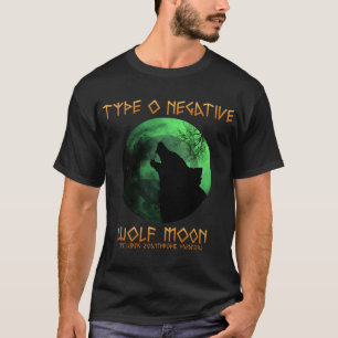 Camiseta Tipo O Lobo Negativo Lua Criança Popular Banda