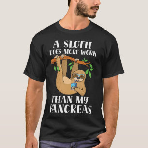 Camiseta Tipo Onederful Preguiçoso Fofo Preguiça Diabetes T