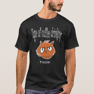 Camiseta Tipo Regular De Café Bebendo Cafeine Barista