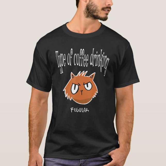Camiseta Tipo Regular De Café Bebendo Cafeine Barista (Frente)