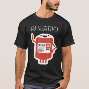 Camiseta Tipo Sanguíneo Ab Negativo Doador de Sangue Ab Neg