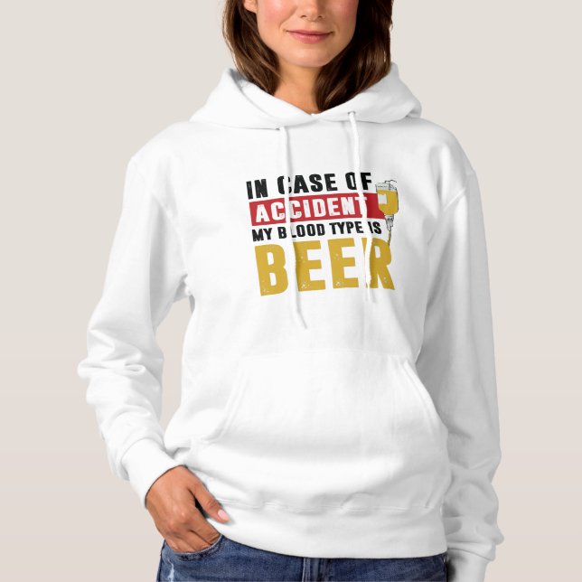 Camiseta Tipo sanguíneo da cerveja (Frente)