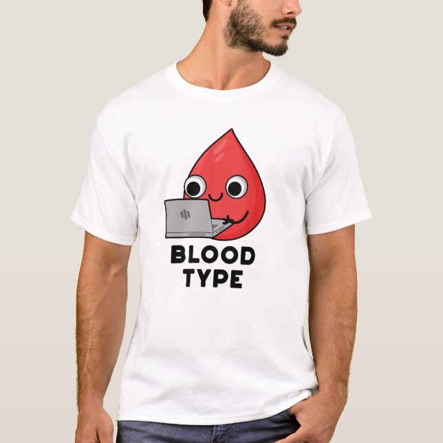 Camiseta Tipo Sanguíneo Engraçado Sangue Largar Lúpulo (Frente)