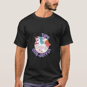 Camiseta Tipo Um Maravilhoso Unicórn T1D Diabetes Consciênc