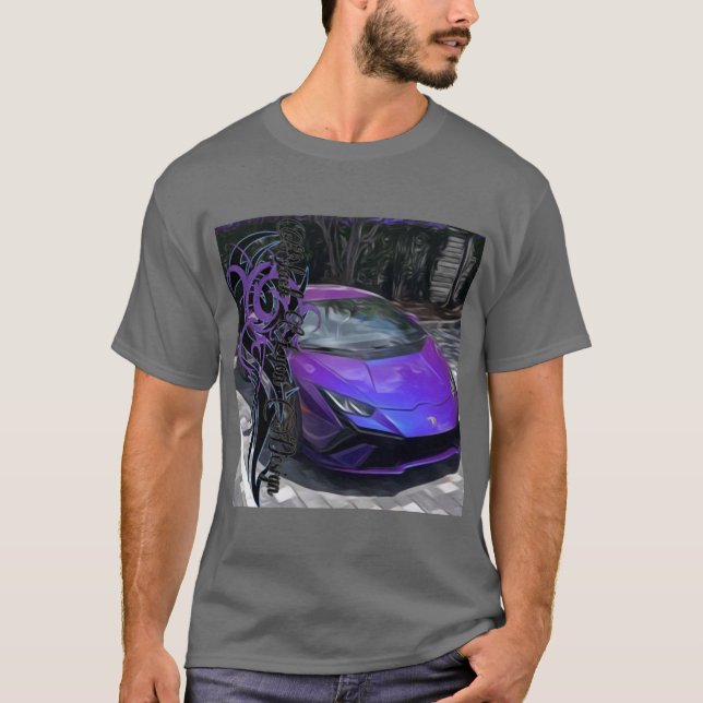 Camiseta Tipo violeta, óleo tribal blacklyon design (Frente)