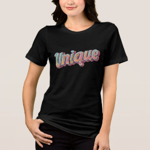 Camiseta Tipografia 3D Retro Única Colorida Rua