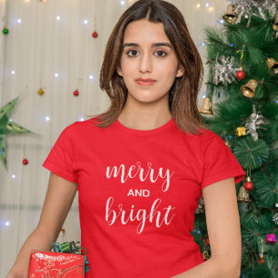 Camiseta Tipografia Alegre e Brilhante