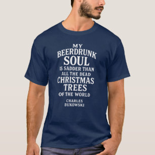Camiseta Tipografia Alma Bêbada Inspirada em Bukowski