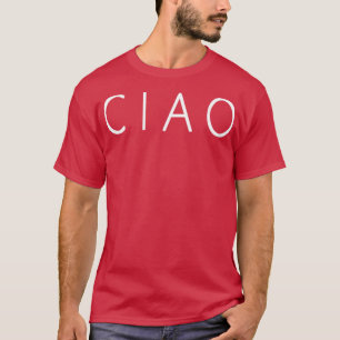 Camiseta Tipografia Alô Italiana Minimalística CIAO