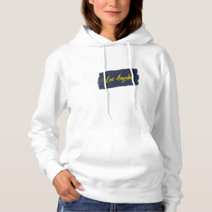 Camiseta Tipografia Amarela Manuscrita Los Angeles