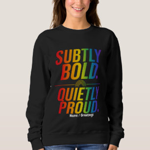 Camiseta Tipografia Arco-Íris Sutilmente Negrita e Silencio