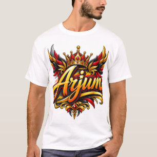 Camiseta Tipografia Arjun Royal Crown Wings