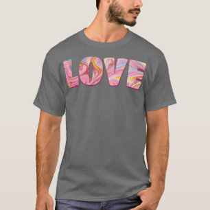 Camiseta Tipografia artística amorosa