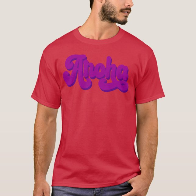 Camiseta Tipografia Astro Aroha presente dos anos 70 (Frente)