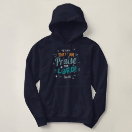 Camiseta Tipografia Azul Turquesa de Louvor Cristão Alegre