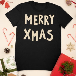 Camiseta Tipografia Bold Merry Xmas