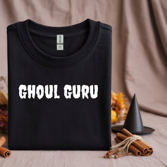 Camiseta Tipografia branca Ghoul Guru (Criador carregado)