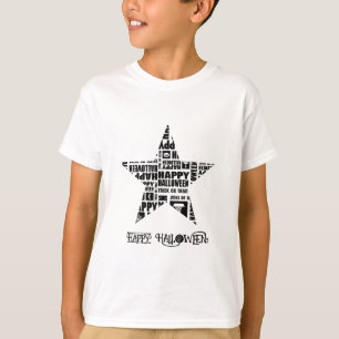 Camiseta Tipografia branca Legal e personalizada do Hallowe