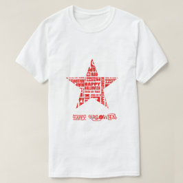 Camiseta Tipografia Branca Legal Personalizada do Halloween