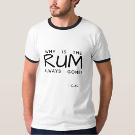 Camiseta Tipografia Branca Por Que O RUM Sempre Se Foi?