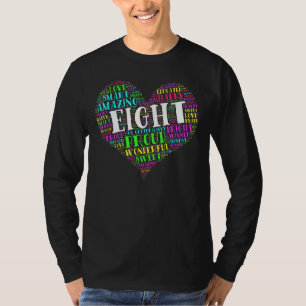 Camiseta Tipografia cardíaca de 8 anos