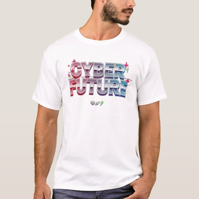 Camiseta Tipografia Chrome Digital Amanhã (Frente)