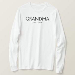 Camiseta Tipografia Clássica Ano de Fundação da Vovó