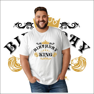 Camiseta Tipografia Clássica Birthday King