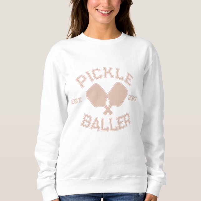 Camiseta Tipografia Colegial de Pickleball em Picles (Frente)