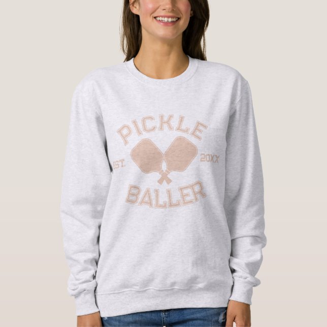 Camiseta Tipografia Colegial de Pickleball em Picles (Frente)