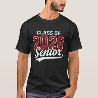 Camiseta Tipografia Colegial Vintage Sênior da Turma de 202
