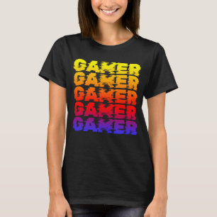 Camiseta Tipografia Colorida Gamer Jogos