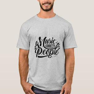 Camiseta Tipografia Conecta Pessoas pela Música