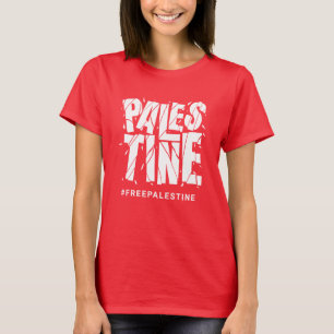 Camiseta Tipografia cracking da Palestina livre
