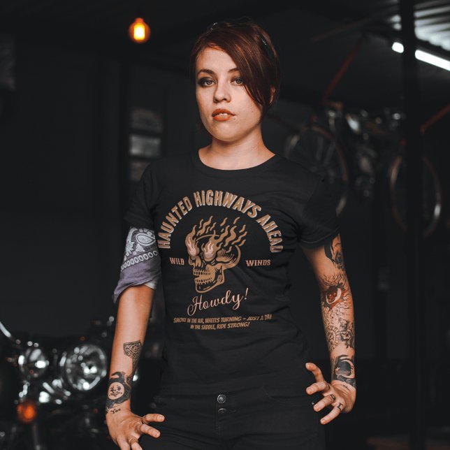 Camiseta Tipografia Crânio Retrorestésico Queimando Crânio  (Criador carregado)