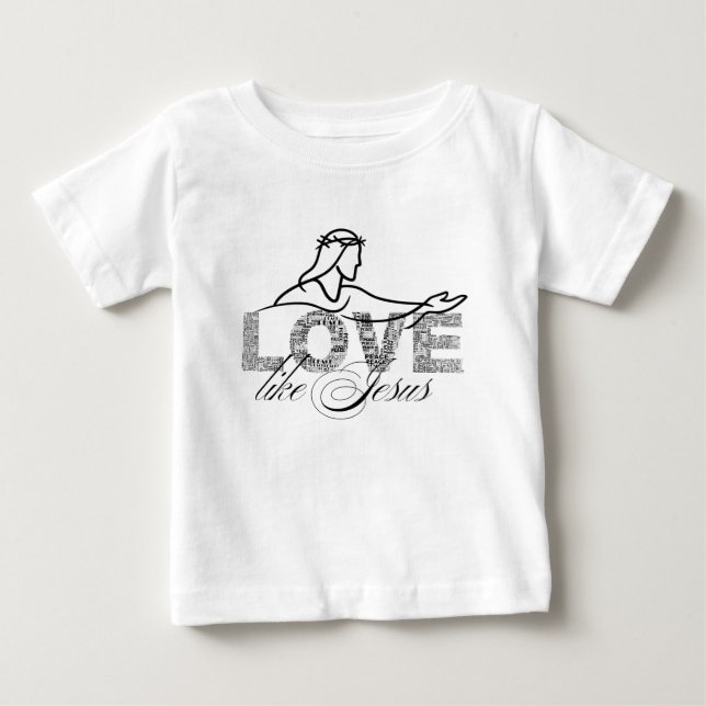 Camiseta Tipografia Cristã "Ame Como Jesus" (Frente)