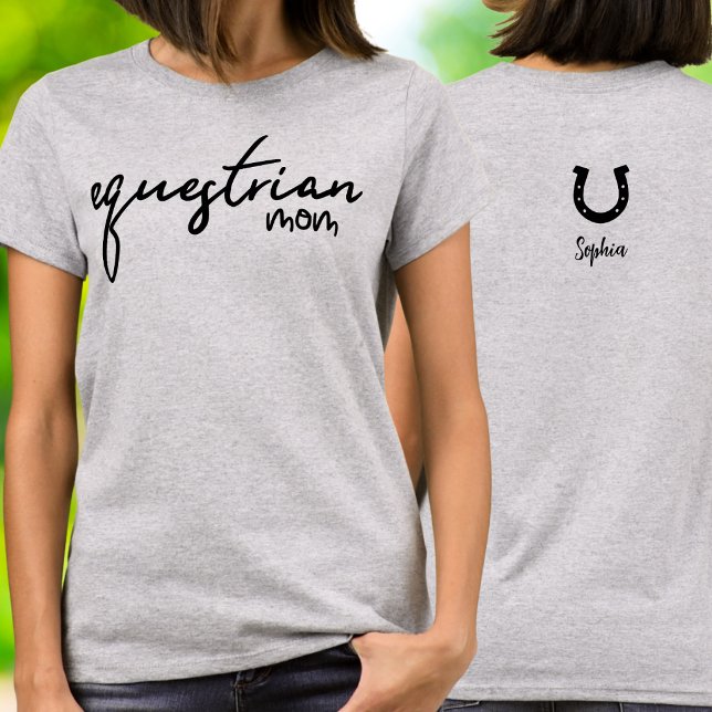 Camiseta Tipografia Cursiva de Mãe Equestre (Criador carregado)