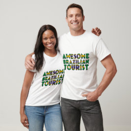 Camiseta Tipografia da bandeira do turismo brasileiro, incr