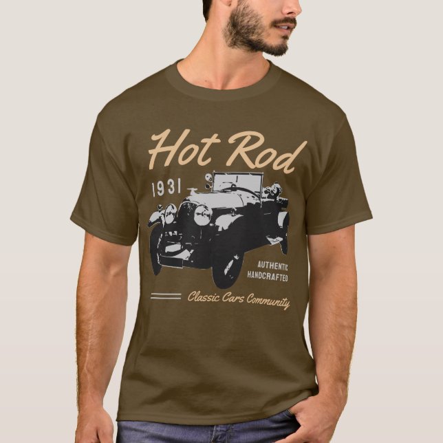 Camiseta Tipografia da comunidade de carros clássicos (Frente)