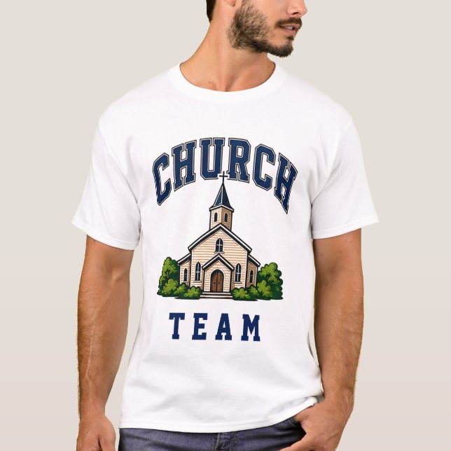 Camiseta ⛪ Tipografia da Equipe da Igreja 👕 (Frente)