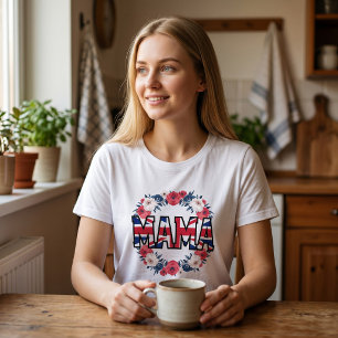 Camiseta Tipografia da MAMA com bandeira do Reino Unido e c