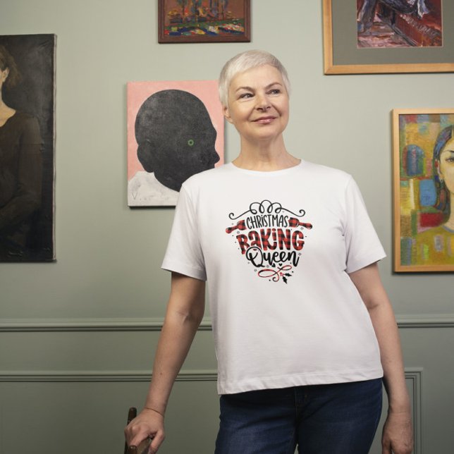 Camiseta Tipografia da Rainha Baking de Natal (Criador carregado)