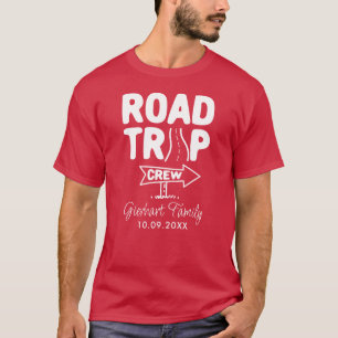 Camiseta Tipografia da Tripulação da Família RV Camper Viag
