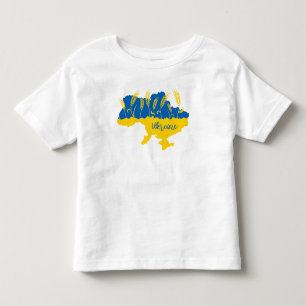 Camiseta Tipografia da Ucrânia e orelha de trigo com pavilh