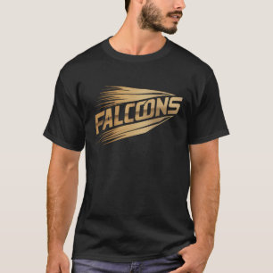 Camiseta Tipografia da Velocidade Dourada dos Falcons
