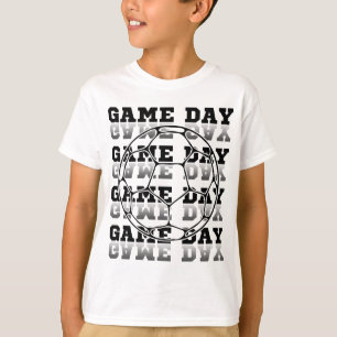 Camiseta Tipografia de Amante de Futebol no Dia do Jogo