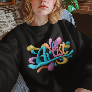 Camiseta Tipografia de Artista, Colorido, Moderno, Elegante