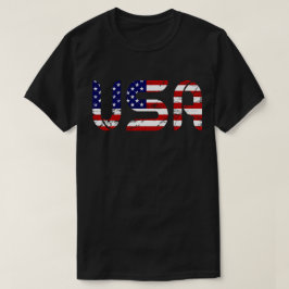 Camiseta Tipografia de bandeira angustiada dos EUA