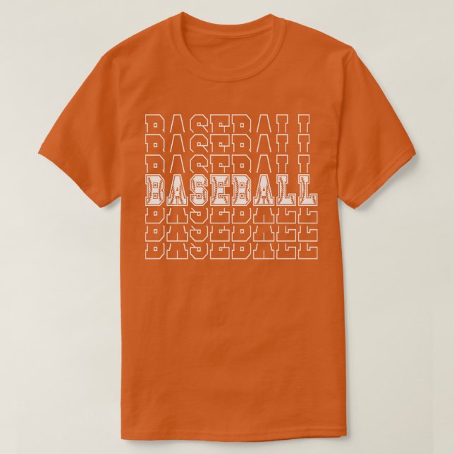Camiseta Tipografia de Baseball (Frente do Design)