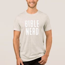 Camiseta Tipografia de Bíblia Nerd Engraçado Cristão Bege